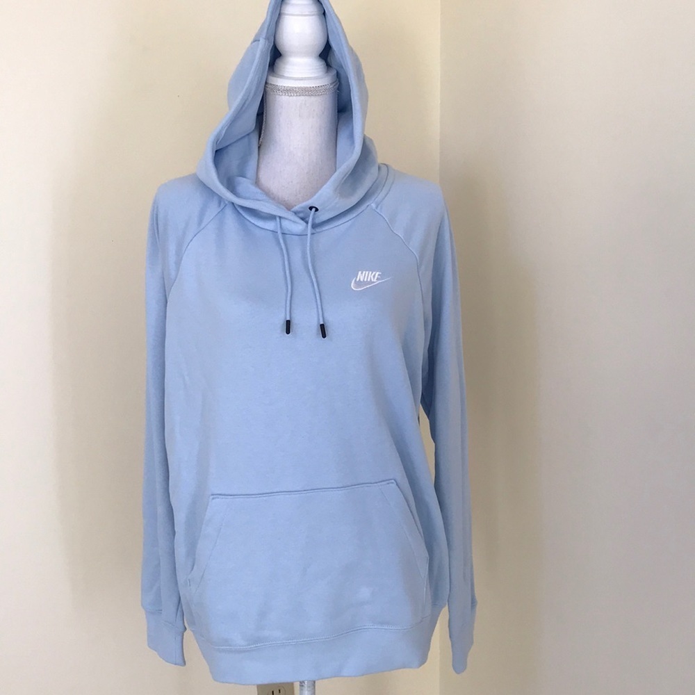 NWT! NIKE Size L Blue cotton pullover hoodie